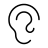 Minimalist drawing of an ear