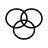 Minimalist drawing of venn diagram